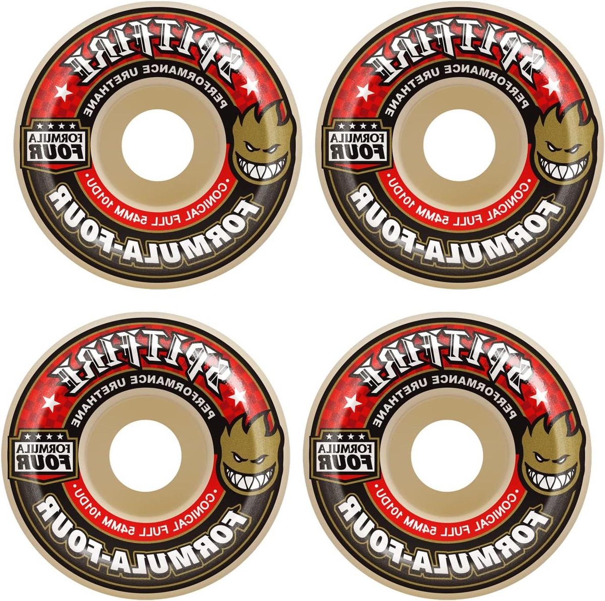 Skateboard Wielen - Wielset Skateboard - Skateboarden - Hoge Rebound Urethaan - 58mm - Beige Skateonderdeel kopen online