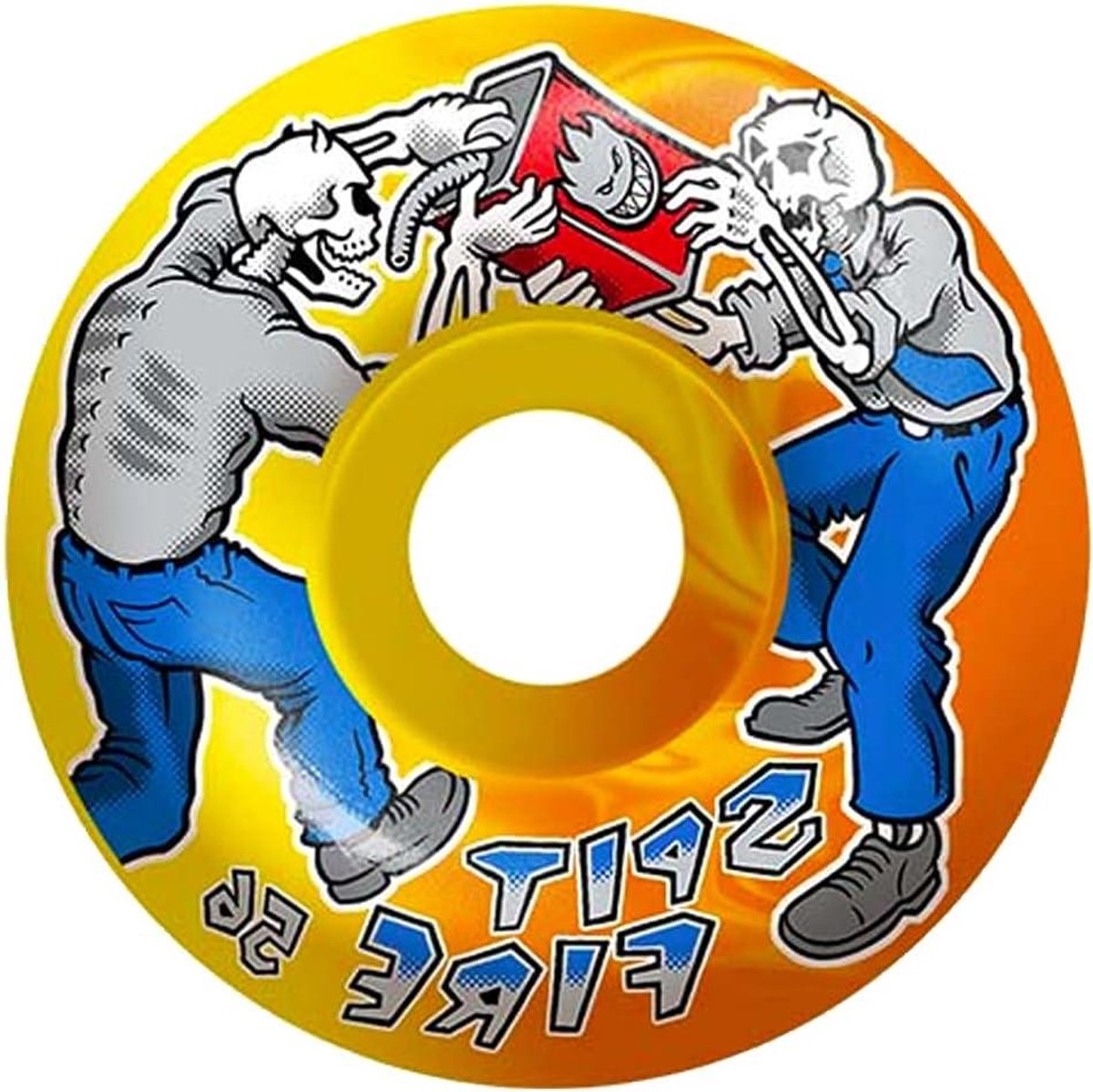 skateboard wielen wielset urethaan straat skate gladde anti stick slide 54mm 99a geel oranje