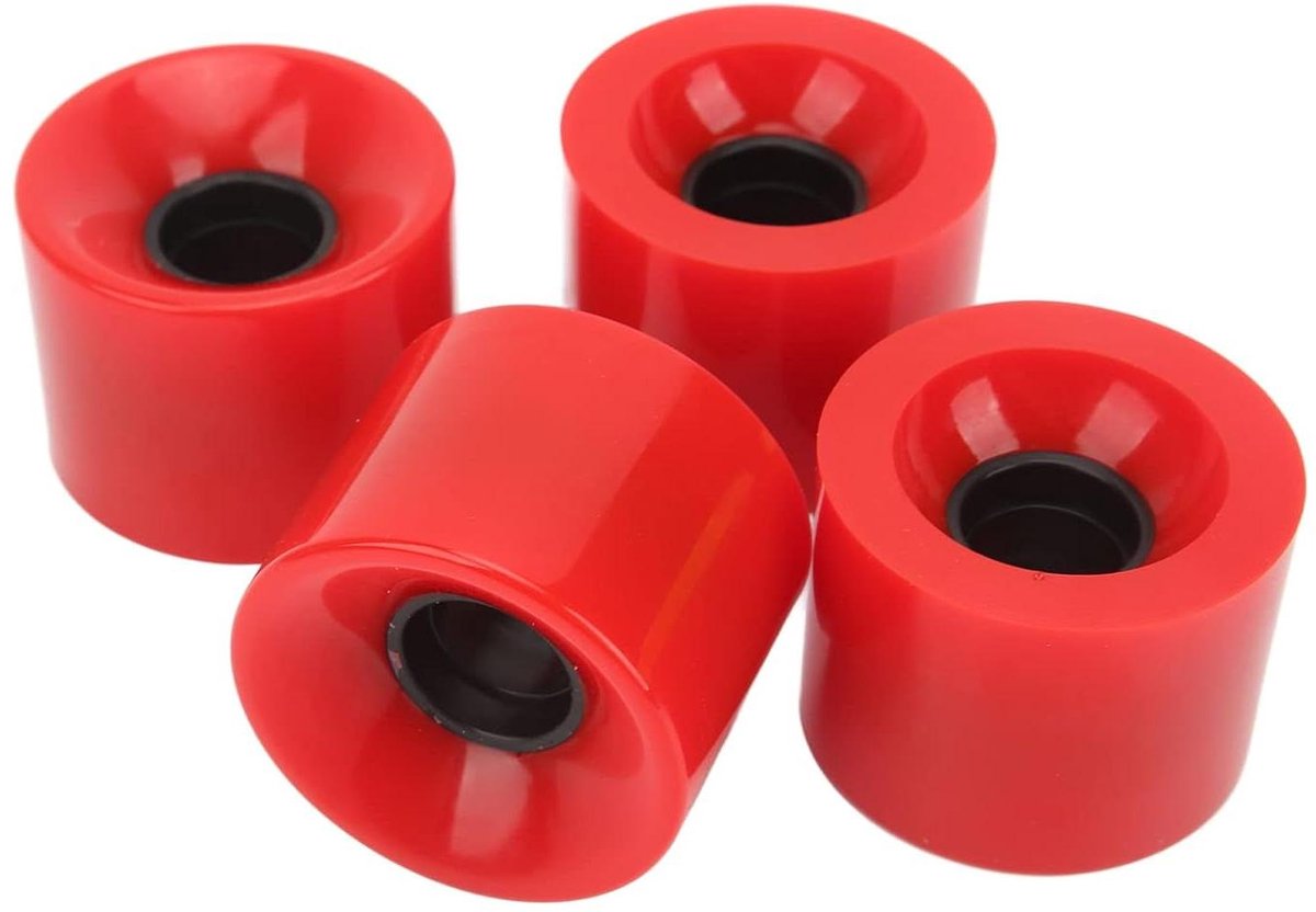 Skateboardwielen - Longboard wielen - Skateboarden - PU materiaal - 60x45mm - Rood Skateonderdeel kopen online