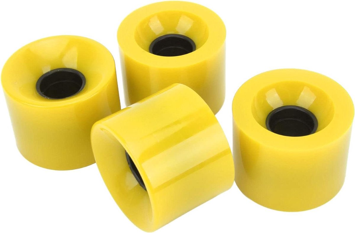 Skateboardwielen PU Vervangingswielen - Wielenset Skateboard - Skateboarden Onderhoud - Goede Grip Weinig Geluid - 60 x 45 mm - Geel Skateonderdeel kopen online