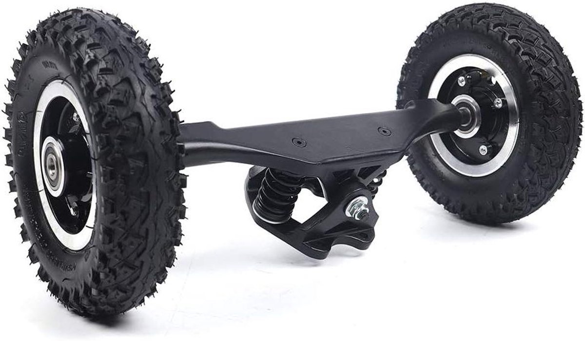 Skateboardwielen Set - Longboard Wielen - Mountainbike Gebruik - Aluminiumlegering Beugel - 8 Inch - Zwart Skateonderdeel kopen online