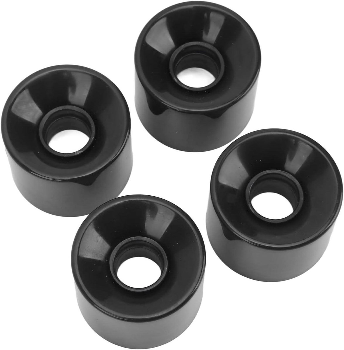 Skateboardwielen Set - PU Wielen Visplank - Skaten op Straat - Hoge Slijtvastheid - 60 x 45 mm - Zwart Skateonderdeel kopen online