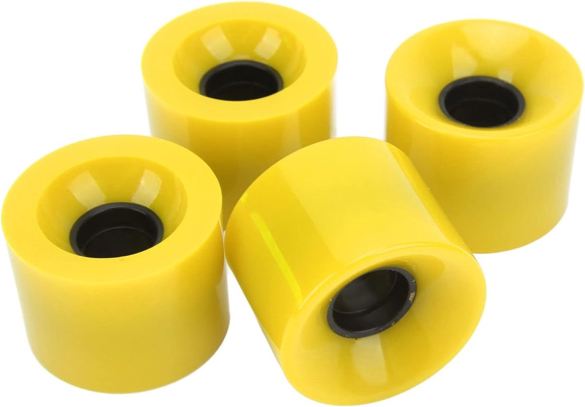 skateboardwielen set vervangende rolwielen soepel rijden duurzaam pu materiaal 60x45 mm 4 stuks geel