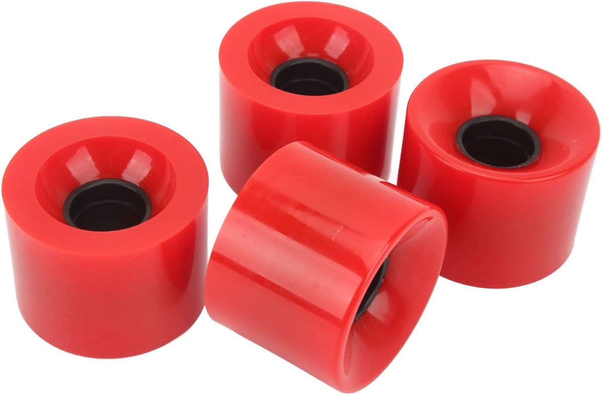 Skateboardwielen Set - Vervangingswielen PU - Soepel Rijden - Duurzaam PU Materiaal - 4 Stuks 60mm - Rood Skateonderdeel kopen online