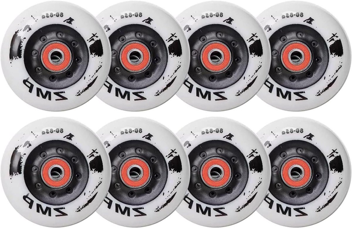 Skeeler Wielen - Rolschaats Onderdelen - Comfortabel Skaten - Duurzaam PU Materiaal - 8 Pack 72mm - Wit Skateonderdeel kopen online