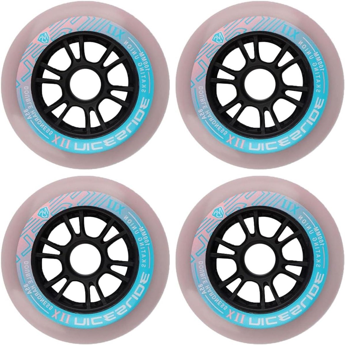 Skeeler Wielen - Rolschaats Onderdelen - Soepel Skaten - Dubbele Hardheid - 90/100/110/125mm - Zwart Skateonderdeel kopen online