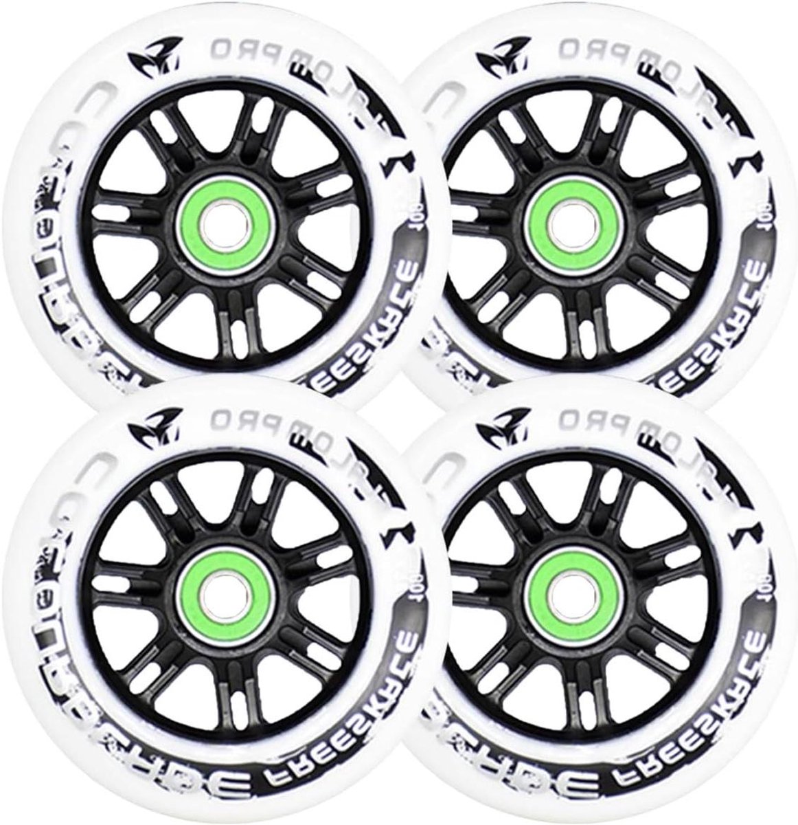 Skeeler Wielen - Vervangende Wielen - Outdoor Skaten - Duurzaam PU Materiaal - 100mm 4 Pack - Wit Skateonderdeel kopen online