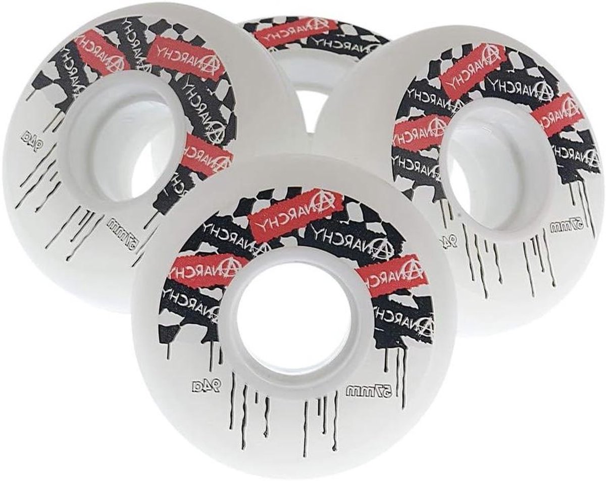 Skeelerwielen - Rollerblade wielen - Snel skeeleren - Hard materiaal - 57 mm - Wit Skateonderdeel kopen online