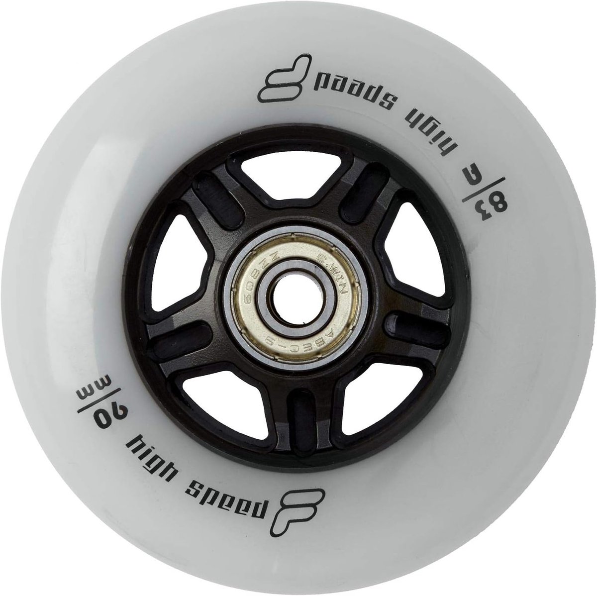 skeelerwielen set onderdelen skeelers snel rollen originele kwaliteit 90 mm wit