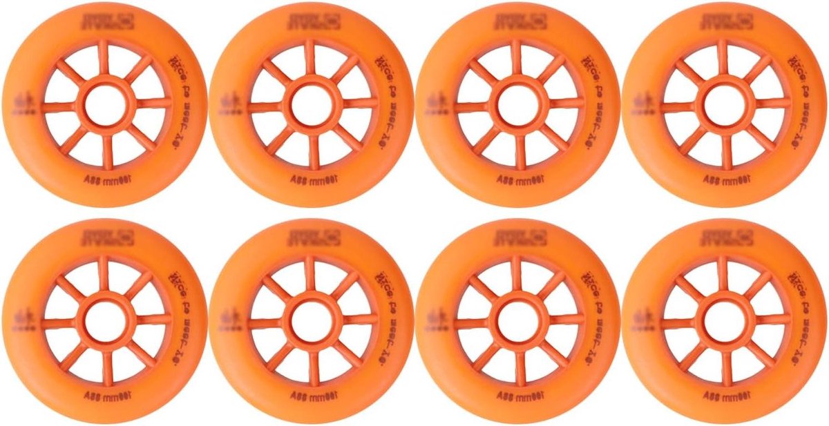 Skeelerwielen Set - Vervangende Wielen - Straat Skaten - Duurzaam PU Materiaal - 8 Wielen - Zwart Skateonderdeel kopen online