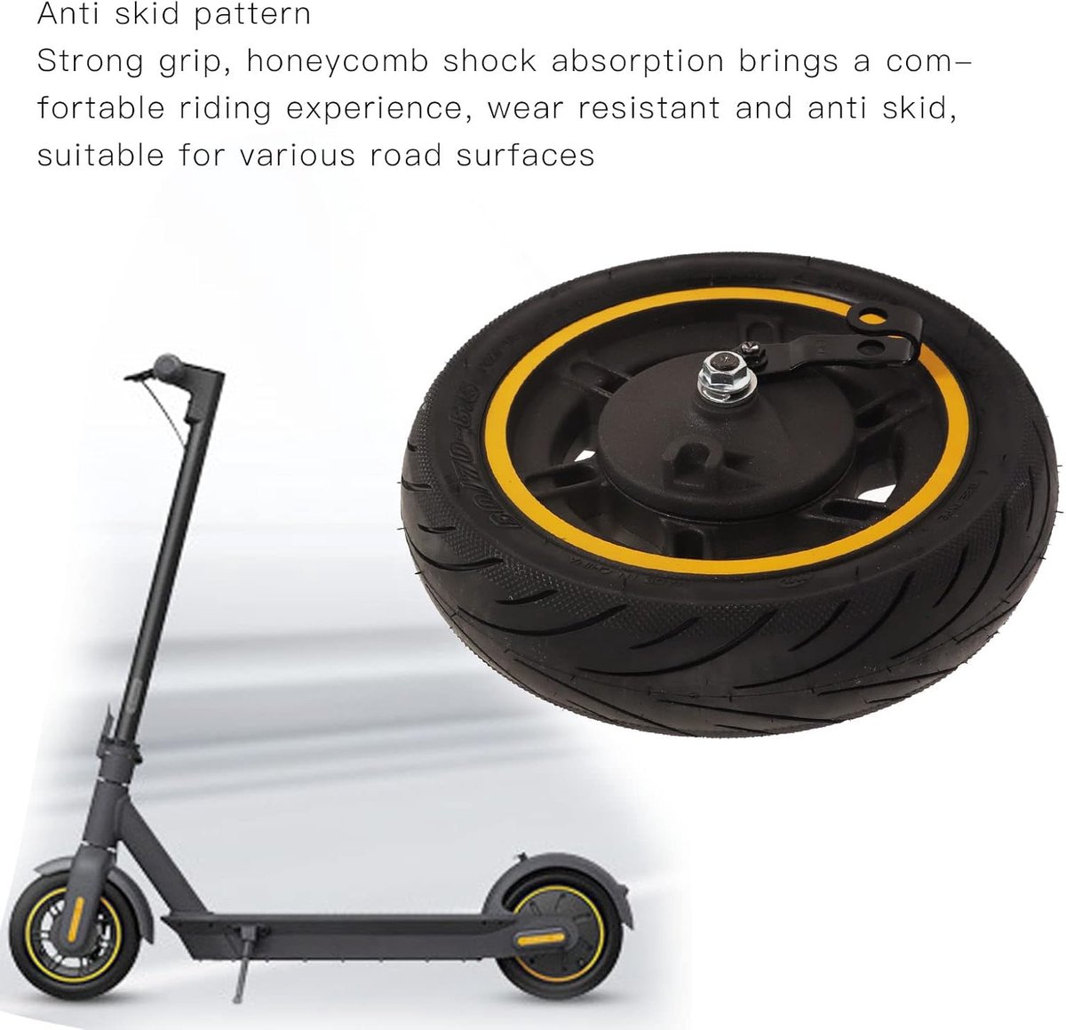snelshoppen 10 inch elektrische scooter voorwiel met trommelrem vervangingswiel voor max g30 rubberen band aluminium legering voor optimale