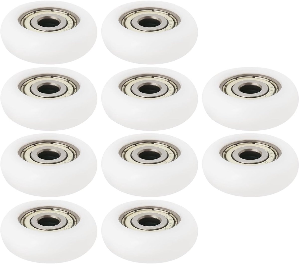snelshoppen 10 stuks nylon carbon staal katrollen met lagers voor meubel hardware accessoires glijdende glasdeuren 5x23x7mm