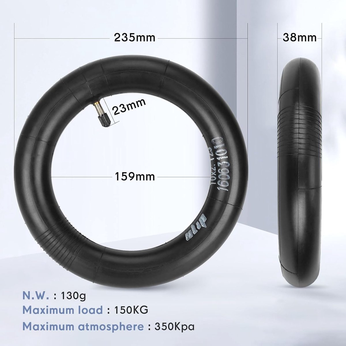 SnelShoppen - 10x2.125 Inch Binnenband voor Elektrische Scooter, Dubbele Dikte, Vervangingswiel voor 10 Inch Scooters, Geschikt voor F20 F25 F30 F40 e Buitenspeelvoertuigaccessoire kopen online