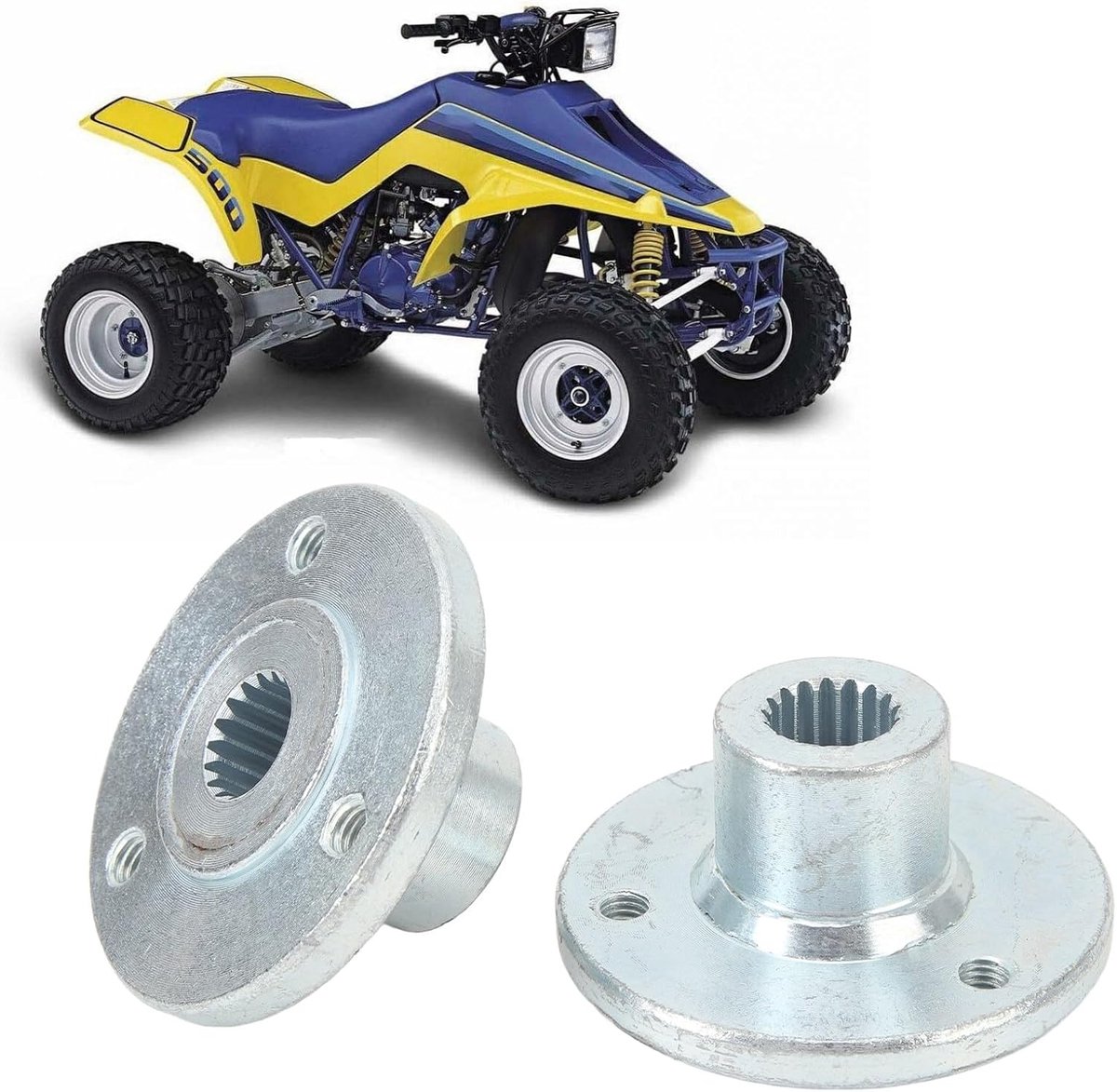 snelshoppen 17t 3 stud achterwielnaaf paar as stalen legeringen achteras wielen geschikt voor quad atv dune go kart met 5 inch banden