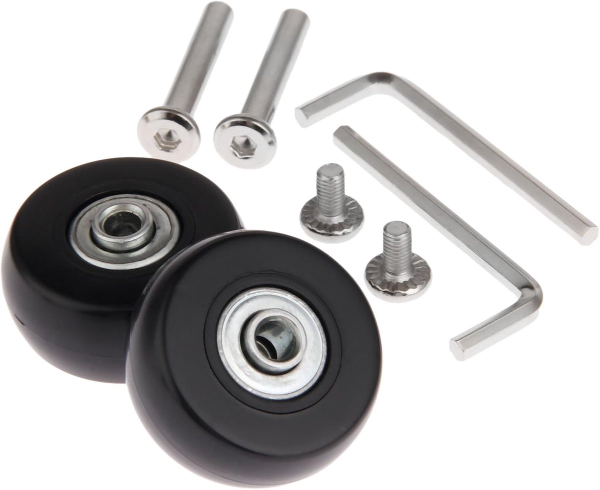 snelshoppen 2 set vervangende kofferwielen 41 x 18 mm universele bagagewielen van rubber en staal duurzame luggage wielen voor reisaccessoires ge