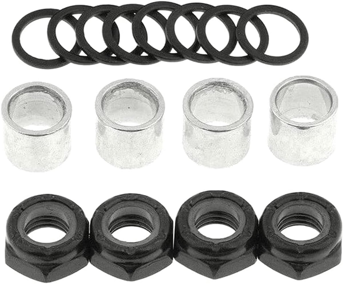 SnelShoppen - 2 Sets Skateboard Truck Speed Kit Aslagers, Snelheidsringen, Moeren en Afstandhouders voor Optimale Lagerprestaties bij Outdoor Skateboa Skateonderdeel kopen online