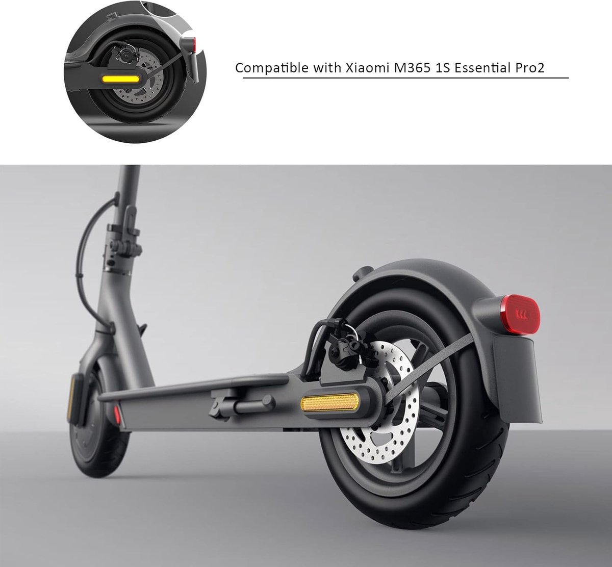 SnelShoppen - 2 Stuks Achterwiel Cover Reflector Beschermende Decals Vervanging voor Elektrische Scooter - Geschikt voor M365 Essential 1S Pro Pro 2 - Buitenspeelvoertuigaccessoire kopen online