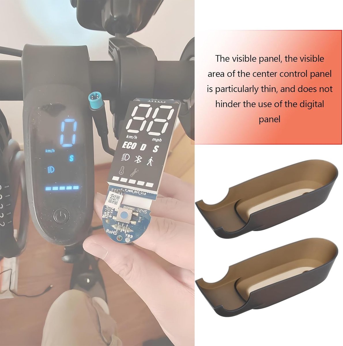 snelshoppen 2pcs silicone beschermhoes voor dashboard display waterdicht en stofdicht geschikt voor elektrische steps hoogwaardige silicone