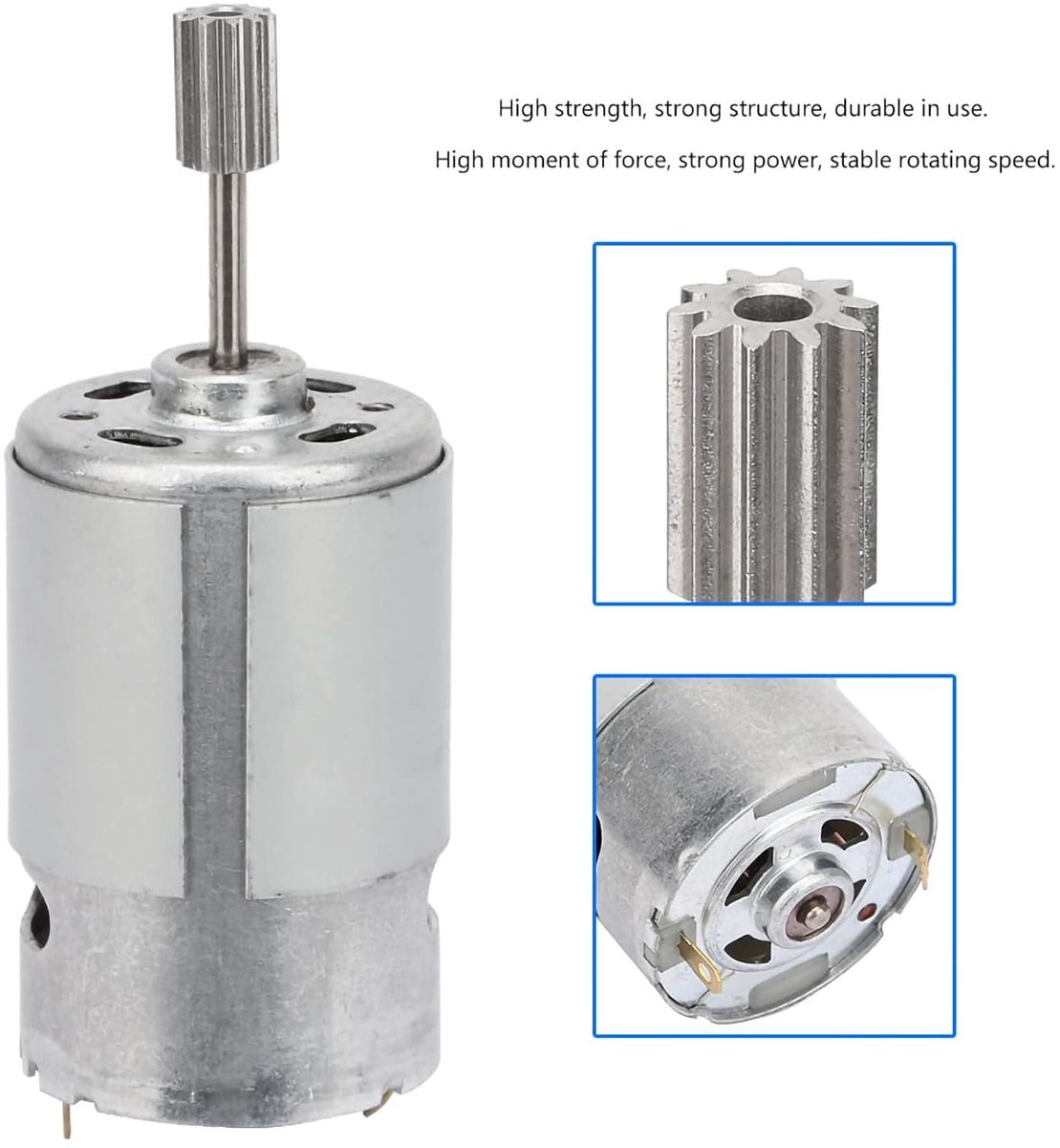snelshoppen 6v rs550 hoge snelheid micro motor met twee tandkoppen voor diy hobby elektrische speelgoedauto en motorfiets 6v 550 20000