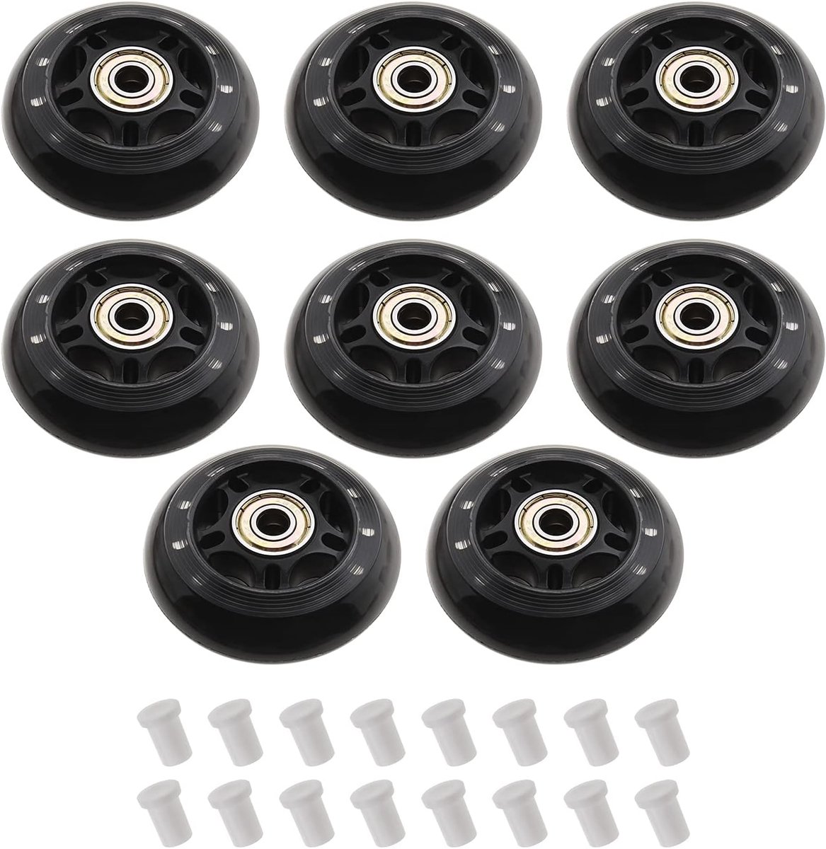 snelshoppen 8 stuks 70mm 82a ijs skaten wielen met abec 7 608zz lagers voor kinderen en volwassenen binnen buiten leisure rijden met 6mm witte p