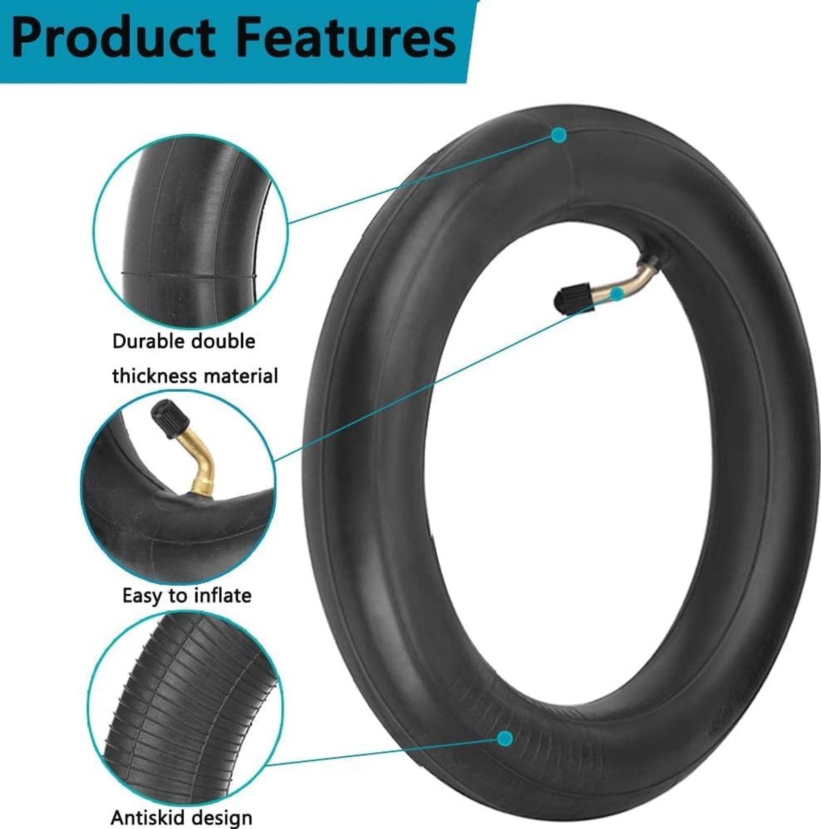 SnelShoppen - Air Chamber 10 x 3 cm voor Elektrische Scooter, Versterkte 10 Inch Binnenband van Butyl Rubber, Perfecte Vervanging voor Slijtage en Bes Buitenspeelvoertuigaccessoire kopen online