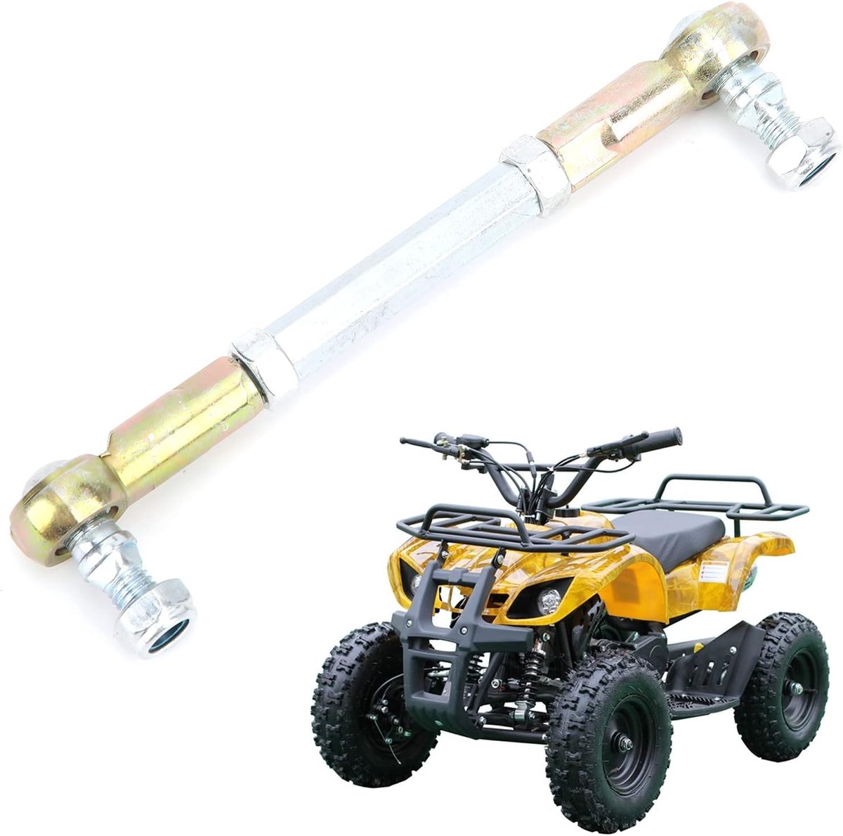 SnelShoppen - Ball Head Stem M8 Draad Accessoire Metaal Geschikt voor Mini ATV Quad 4 Wielen Go Kart Stuurhendel Buitenspeelvoertuigaccessoire kopen online