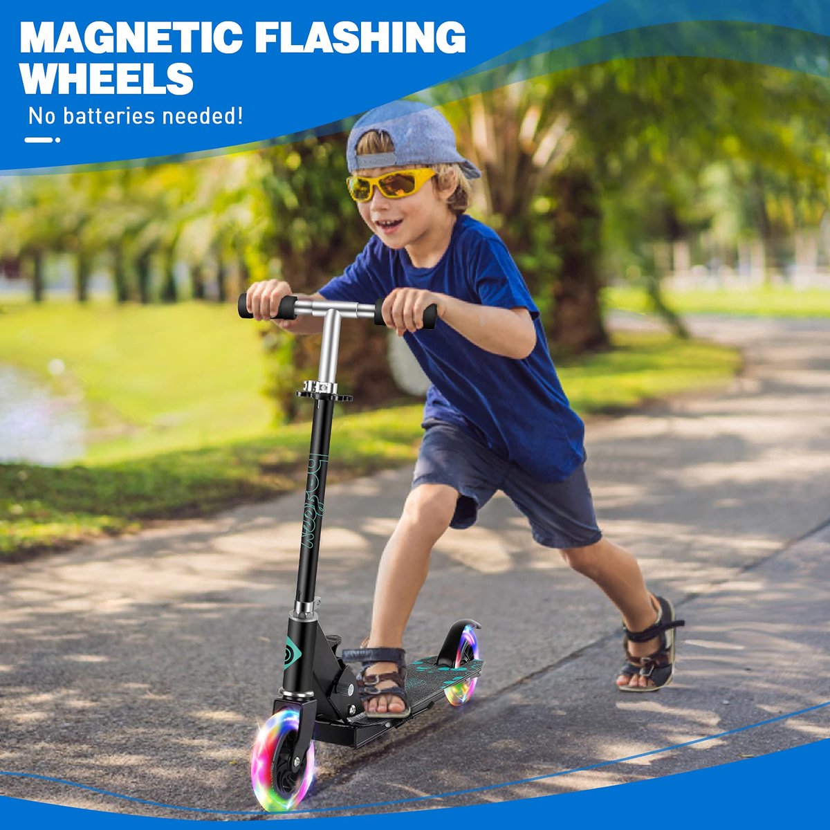 snelshoppen beleev v1 kinderstep 2 wielige inklapbare scooter voor meisjes en jongens 3 verstelbare hoogtes led lichtgevende wielen lichtgewicht