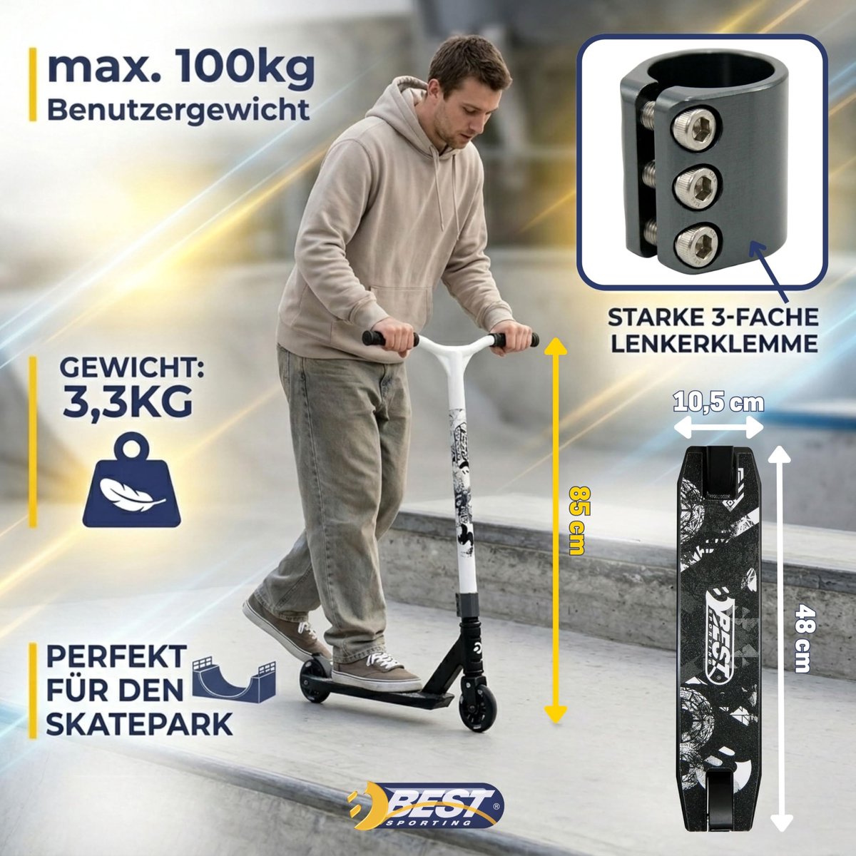 snelshoppen best sporting scooter voor volwassenen lichtgewicht aluminium stuntstep met 100 mm wielen stijlvolle step voor buiten feest en spor