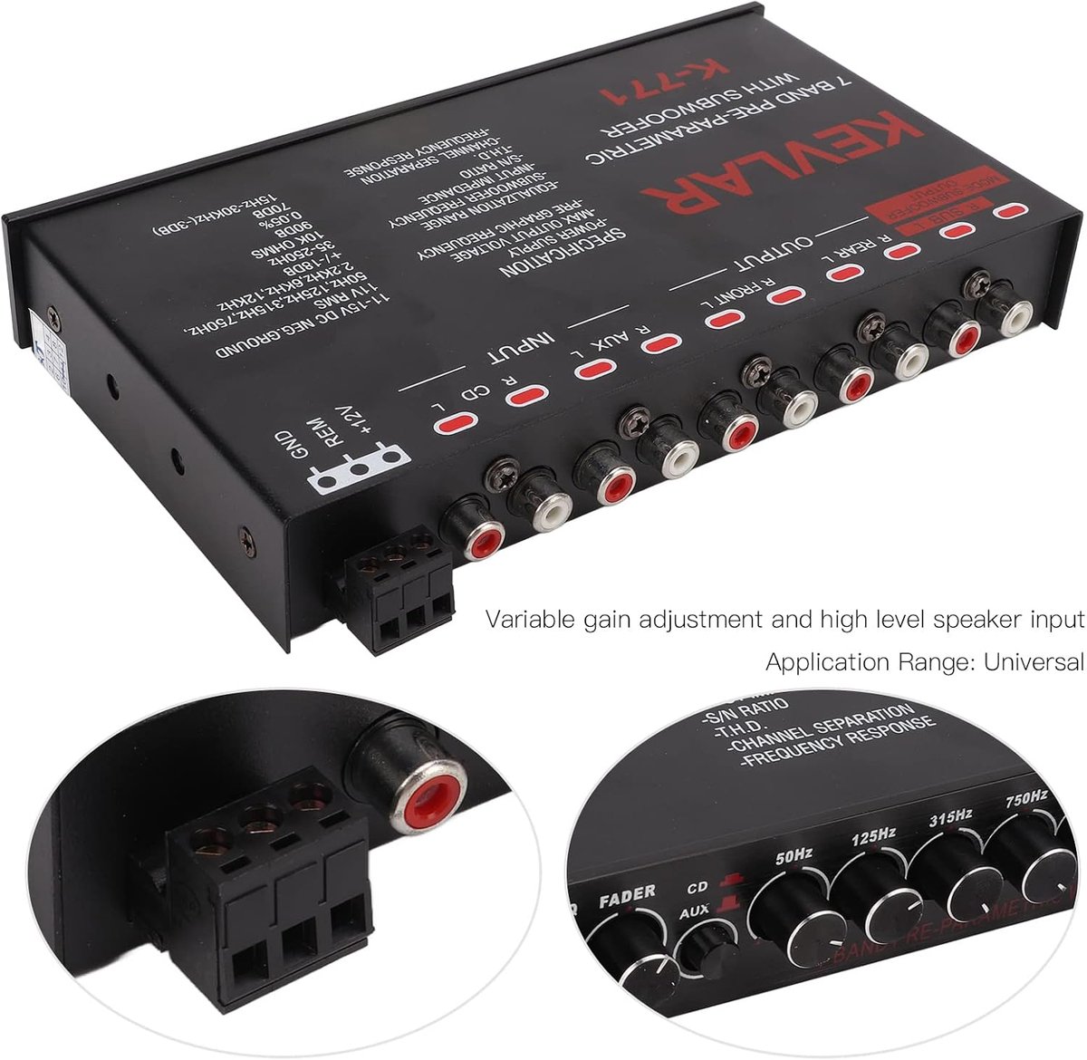 SnelShoppen - Car Equalizer 7-Band Graphic Equalizer met Variabele Gain Instelling voor Aut geluidsysteem - Universale Low-pass Filter - Ideaal voor A Speelgoedaccuvoertuig kopen online