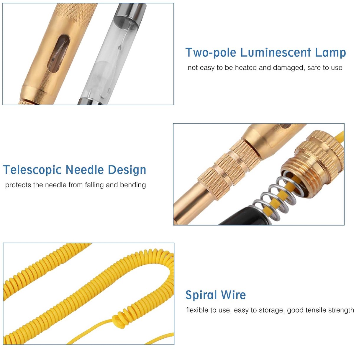 snelshoppen circuit tester pen auto elektrische testlamp met vaste naald dc 6v 12v 24v spanningstester geel veilig en duurzaam voor auto en voer