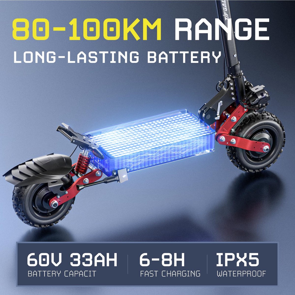SnelShoppen - CL8 Elektrische Step met Twee Motoren, 60V 33Ah Batterij, Opvouwbaar, 11 inch Terrreinbanden, Schokdempers en Mechanische Schijfremmen Step kopen online