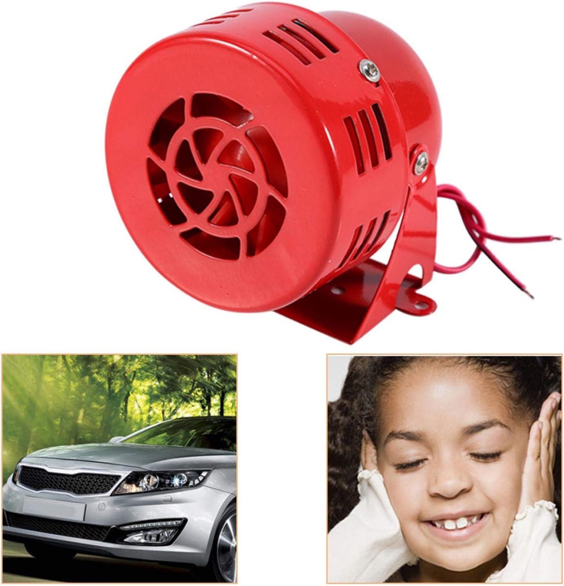 SnelShoppen - Compacte 12V Elektrische Sirene/Horn/Alarm met Motor voor Auto, Truck, SUV, Motor, Jacht, Off-road, 110DB Geluid, Duurzaam Rood Speelgoedaccuvoertuig kopen online