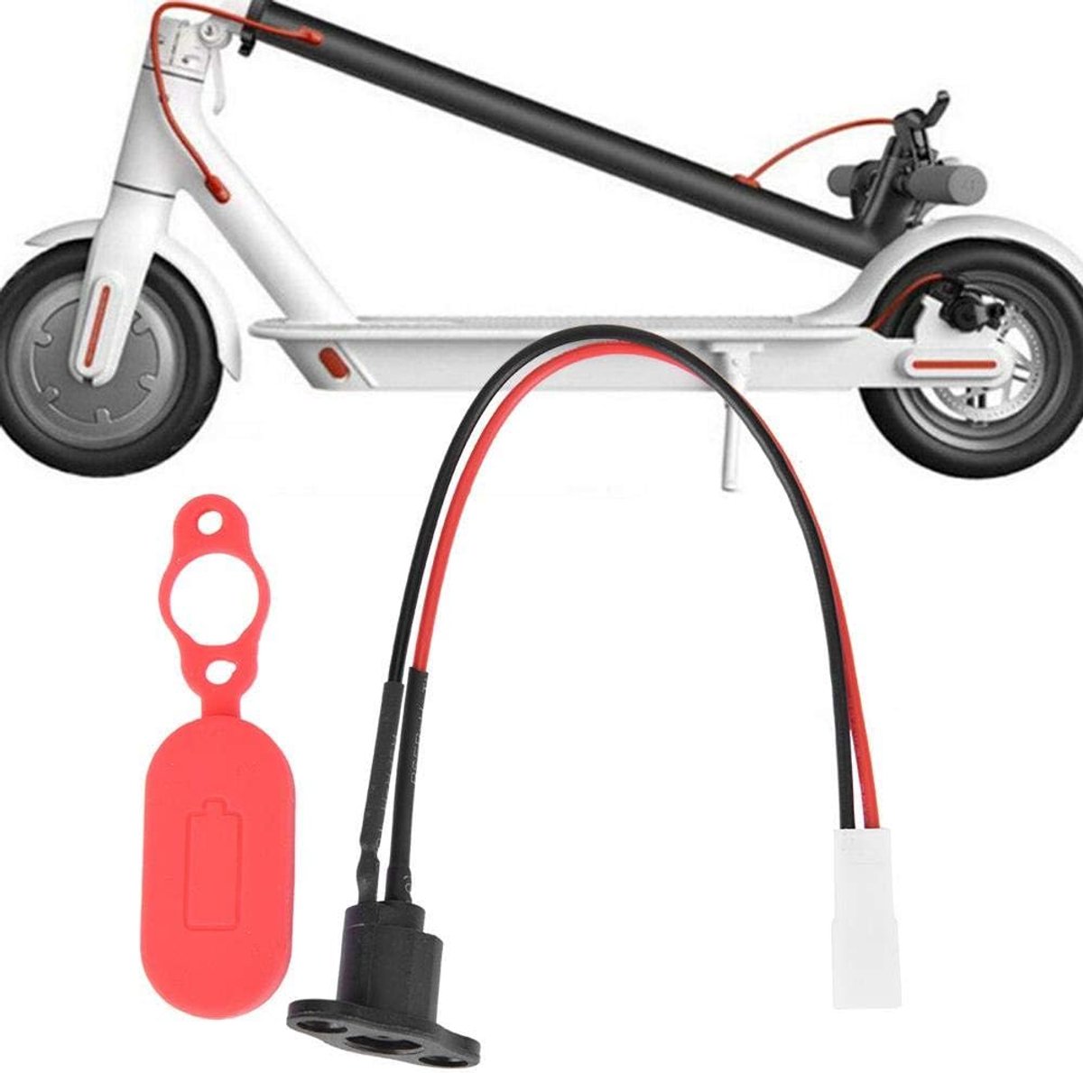 SnelShoppen - Connector Plug Acculader voor Xiaomi M365 Elektrische Scooter, Siliconen Bescherming met Waterdichte Cover, Duurzaam en Stevig, Handige Buitenspeelvoertuigaccessoire kopen online