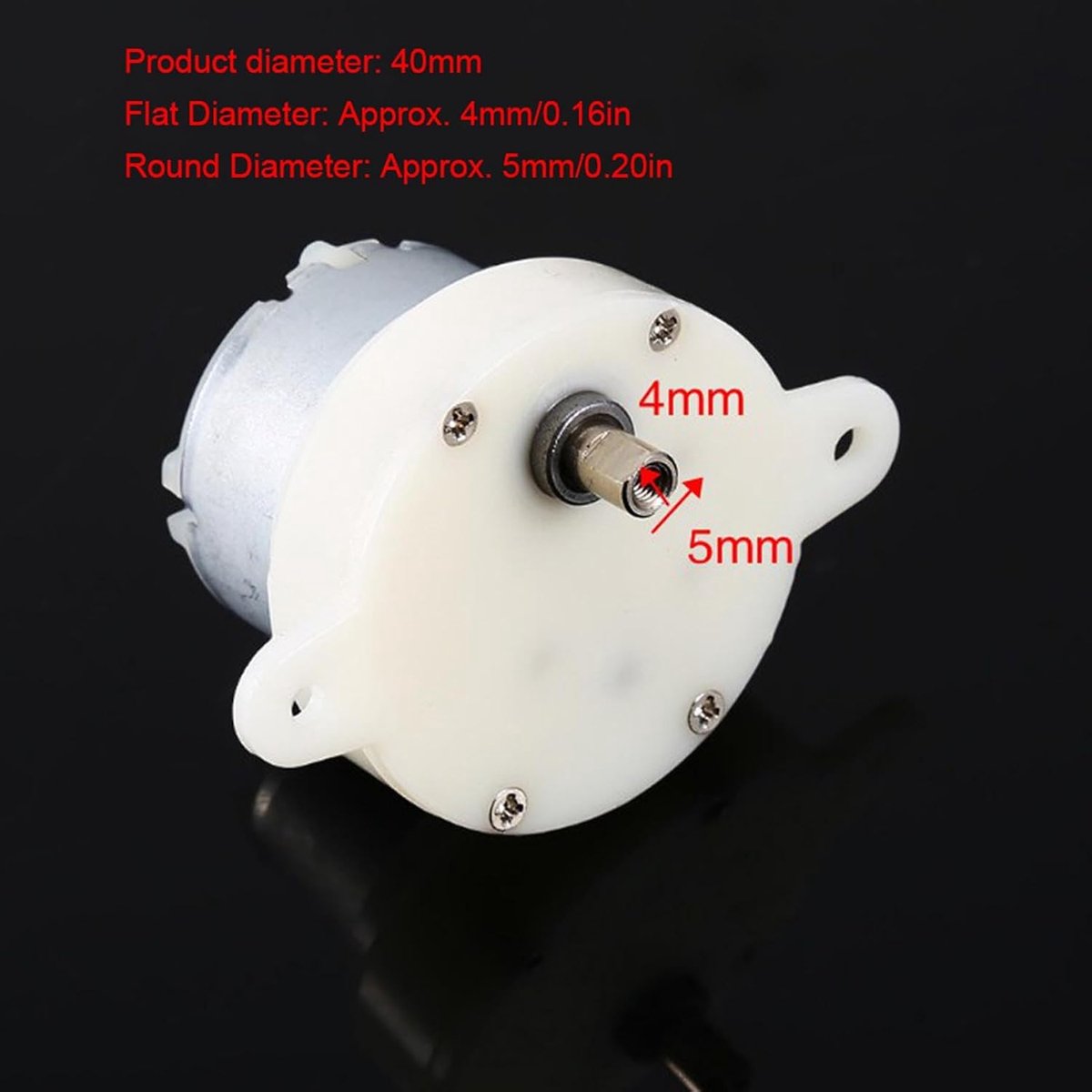 SnelShoppen - DC 12V Gear Motor, Lage Snelheid Elektrische Motor met Hoge Koppel, Omkeerbaar, 40 mm Diameter, Ideaal voor Displaystand, Ambachten en S Speelgoedaccuvoertuig kopen online