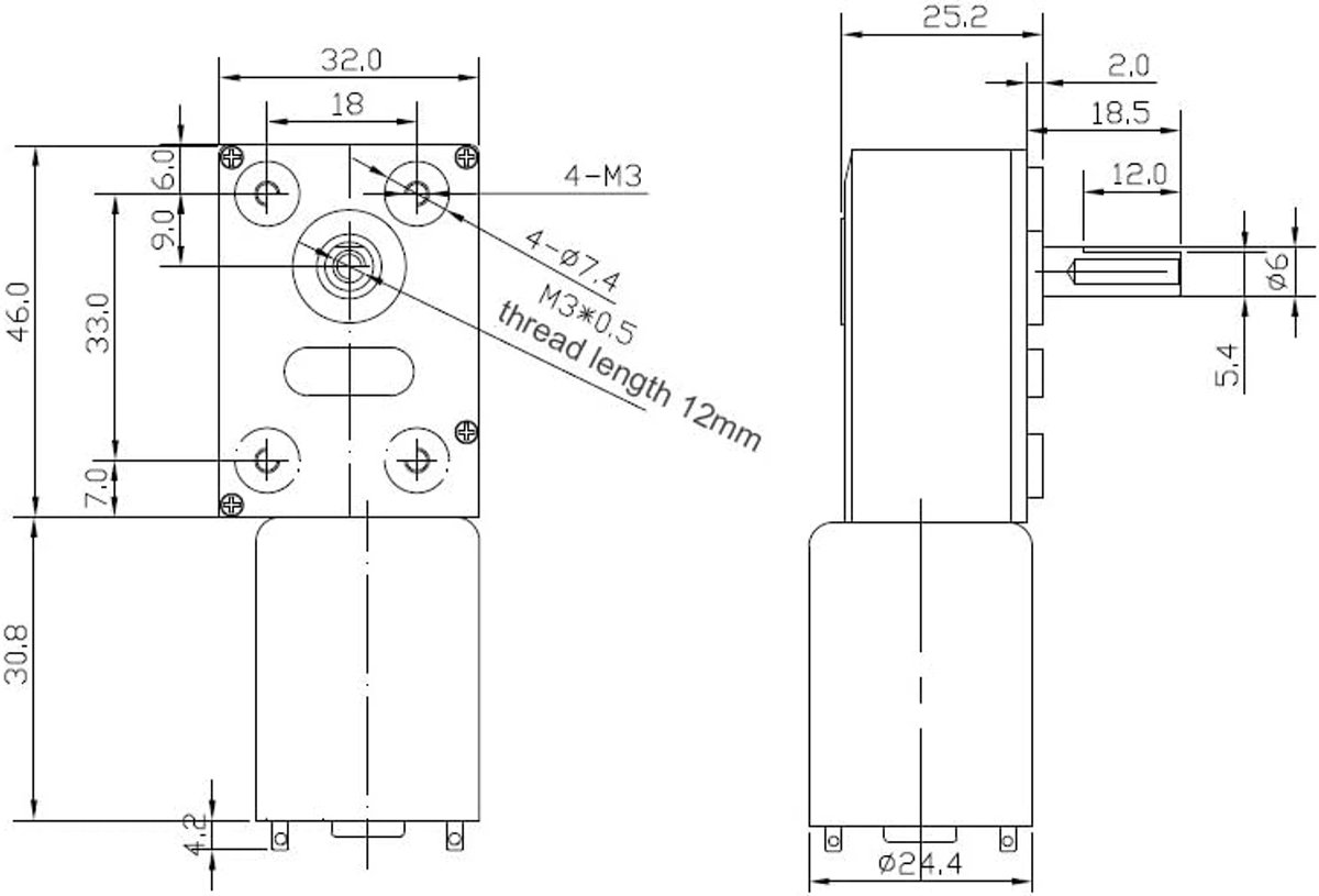 SnelShoppen - DC 12V Hoog Koppel Turbine Worm Gear Motor met Encoder, Sterke Zelfremming 10/20/30/40/100RPM (100RPM) voor Robotica, DIY Projecten, Tui Speelgoedaccuvoertuig kopen online