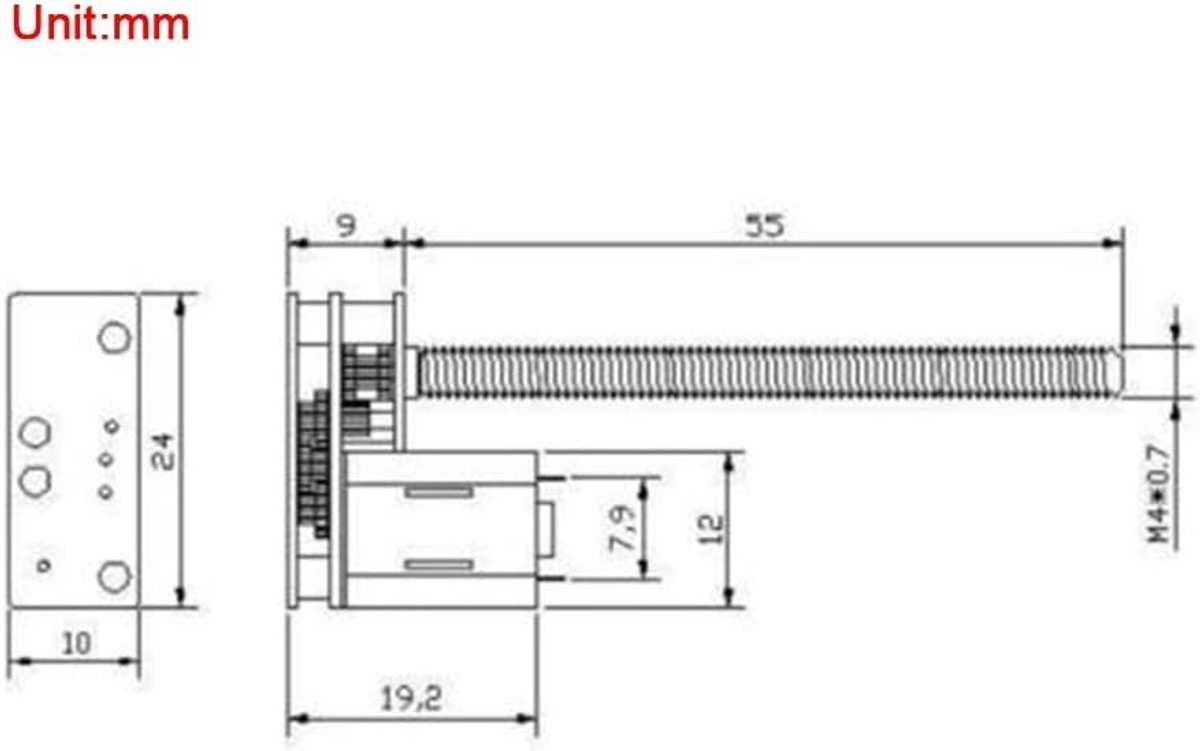 SnelShoppen - DC6 V/12 V Gear Motor - Draaimotor met Lange Schroeven, Elektronische Aandrijving en Verminderingsmotor voor Auto Model, Robot, Elektron Speelgoedaccuvoertuig kopen online