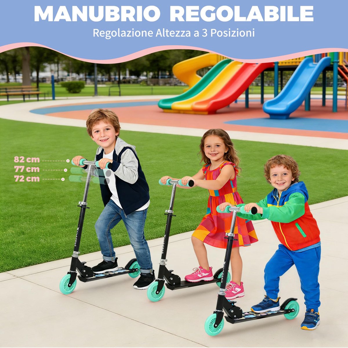 SnelShoppen - E-scooter voor Kinderen 4-6 Jaar, Verstelbaar Stuur, Versterkt Frame, Antislip Stavlak, Groen, Geschikt tot 50 kg, Voor Binnen en Buiten Step kopen online