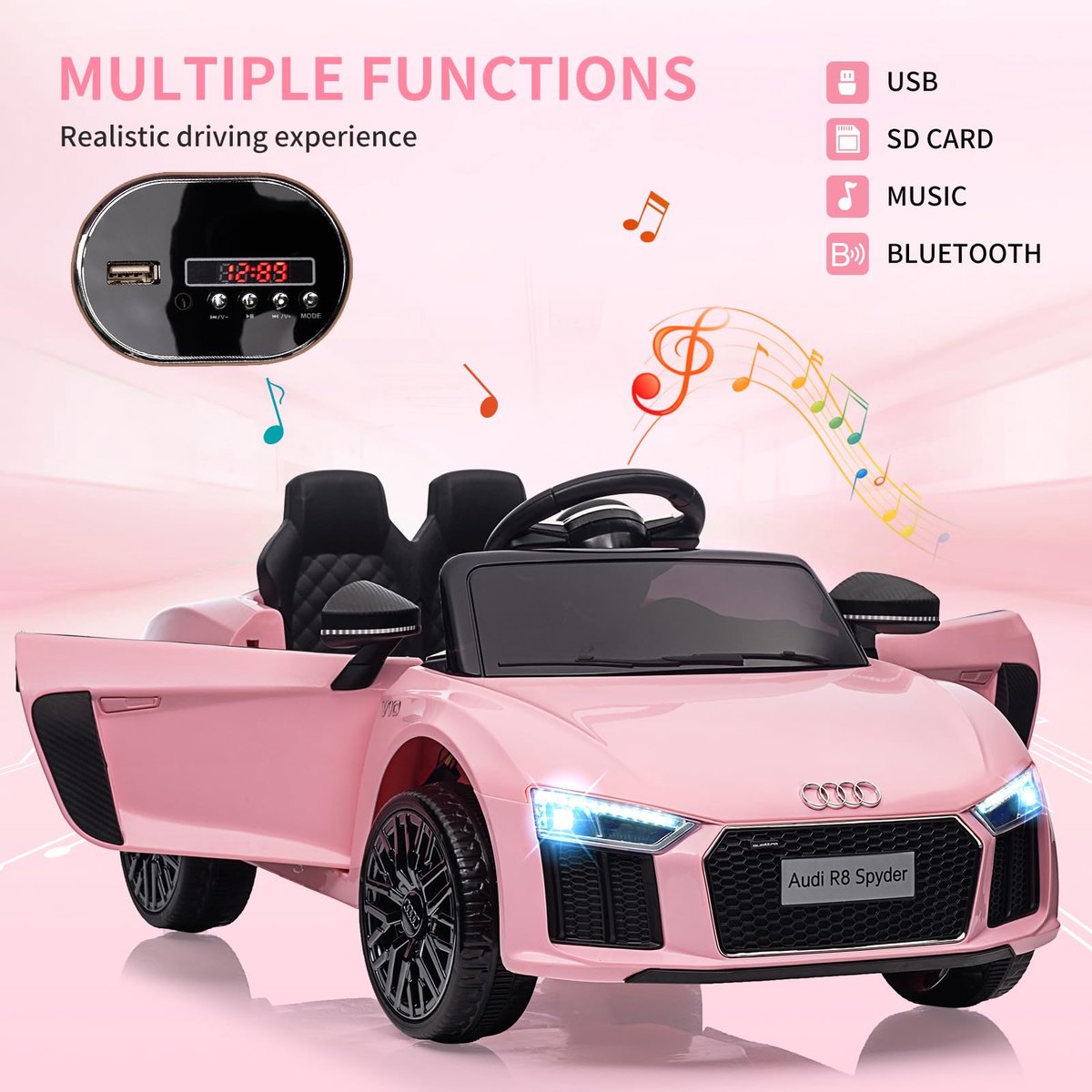 snelshoppen elektrische auto voor kinderen 6v dubbele motor 25w x2 roze geschikt voor tuin feest avontuur veilig en leuk speelgoed