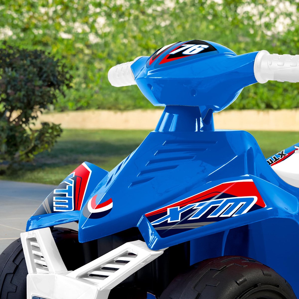 SnelShoppen - Elektrische Quad CE-Blue 6V voor Kinderen 18 maanden - 3 jaar, Gaspedaal, Grote Wielen, 40 Minuten Accuduur, Oplader Inbegrepen, Stabili Speelgoedaccuvoertuig kopen online