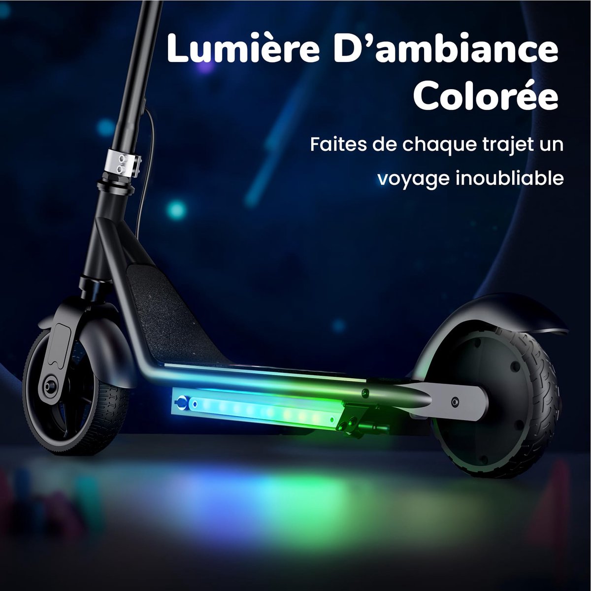 SnelShoppen - Elektrische step voor kinderen 15,2 cm - iScooter IK3 - Elektronische rem, voetrem, LED-display - Snelheid 5/10/16 km/u - Zwart voor kin Step kopen online