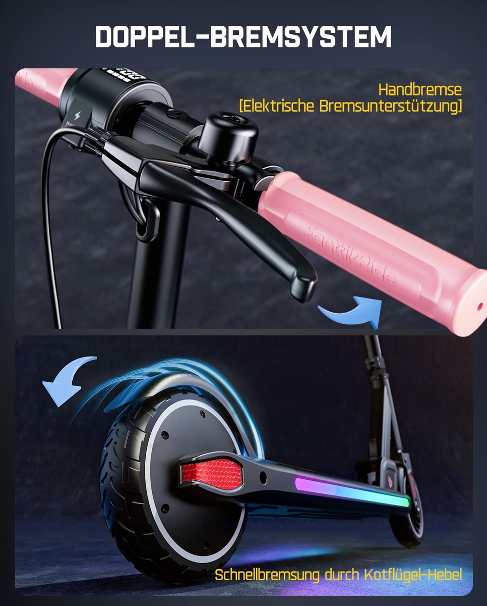 SnelShoppen - Elektrische Step voor Kinderen, Opvouwbare T9 Apex met 200 W Motor, LED-kleurlicht, Bluetooth Muziek, Digitaal Display, Hoogte Verstelba Step kopen online
