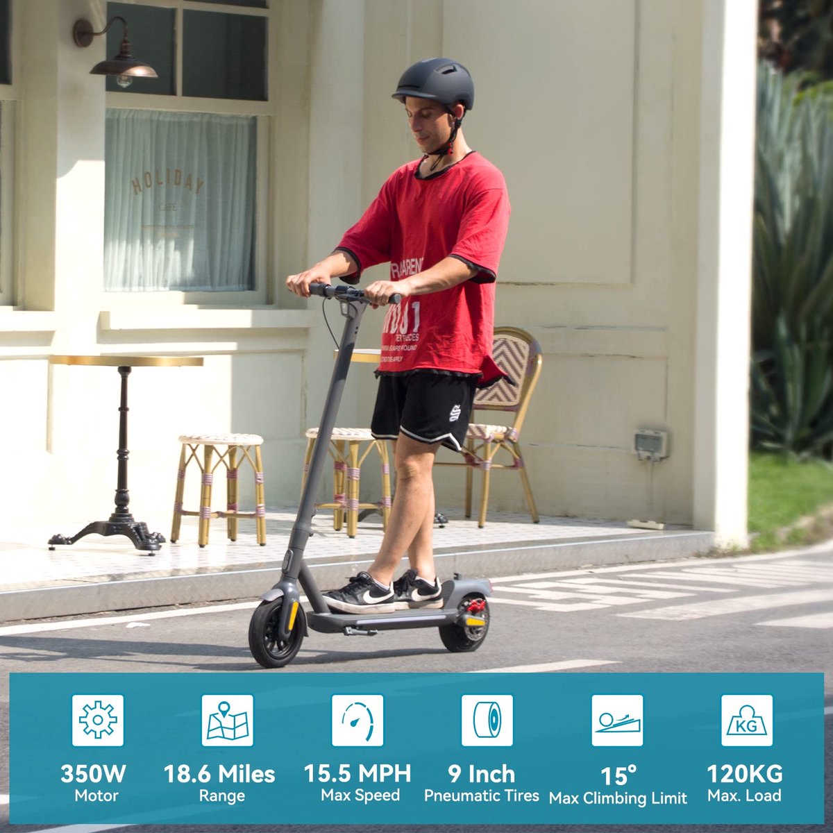 SnelShoppen - Elektrische step voor volwassenen, 350W motor, 25 km/u snelheid, 30-35 km actieradius, 25 inch banden, opvouwbaar en draagbaar, app-bedi Step kopen online