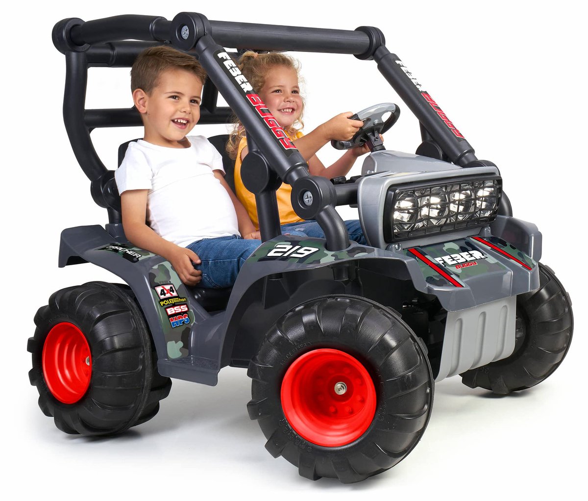 SnelShoppen - FEBER Buggy Elektrische Auto 2-zits voor Kinderen 3+ Jaar, 12V, Geschikt voor Jongens en Meisjes, Speelgoed voor Buiten, Avontuur en Pre Speelgoedaccuvoertuig kopen online