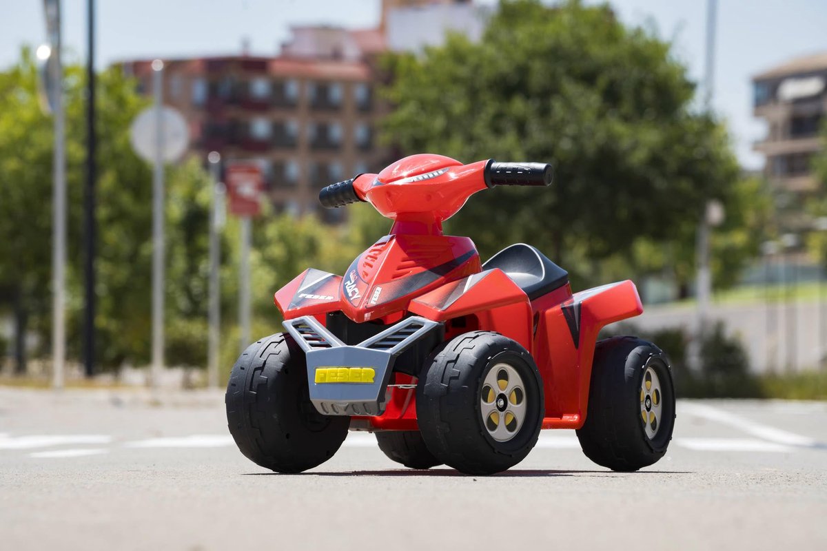 SnelShoppen - Feber Quad Racy Rood 6V - Kinderquad, elektrisch voertuig, buiten spelen, stevig kunststof, geschikt voor kinderen, ideaal voor avonture Speelgoedaccuvoertuig kopen online