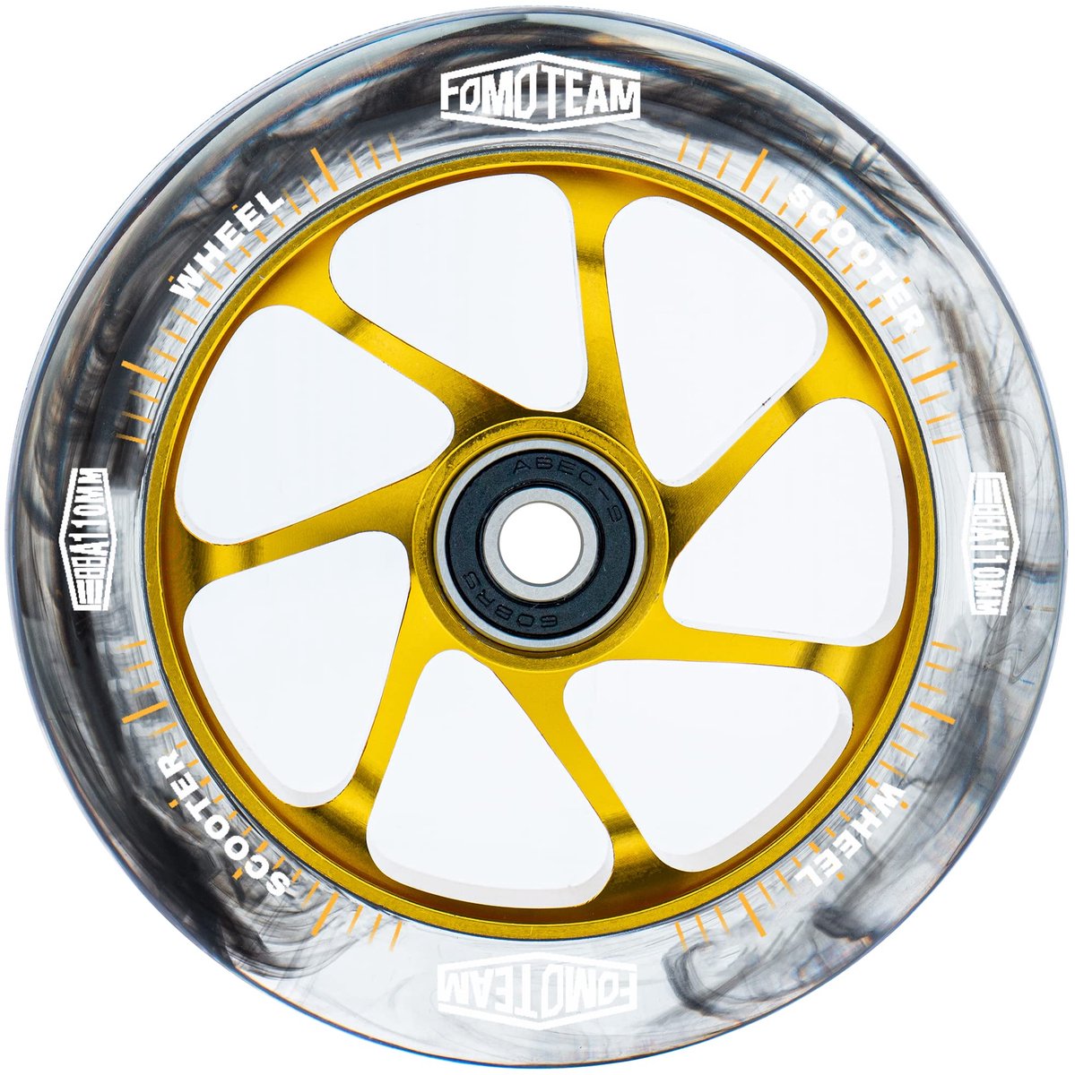 snelshoppen fomo team pro stunt stepwielen 110 mm x 24 mm met aquareleffect abec 9 kogellagers 2 pack vervangende stepwielen voor stuntsteps skat