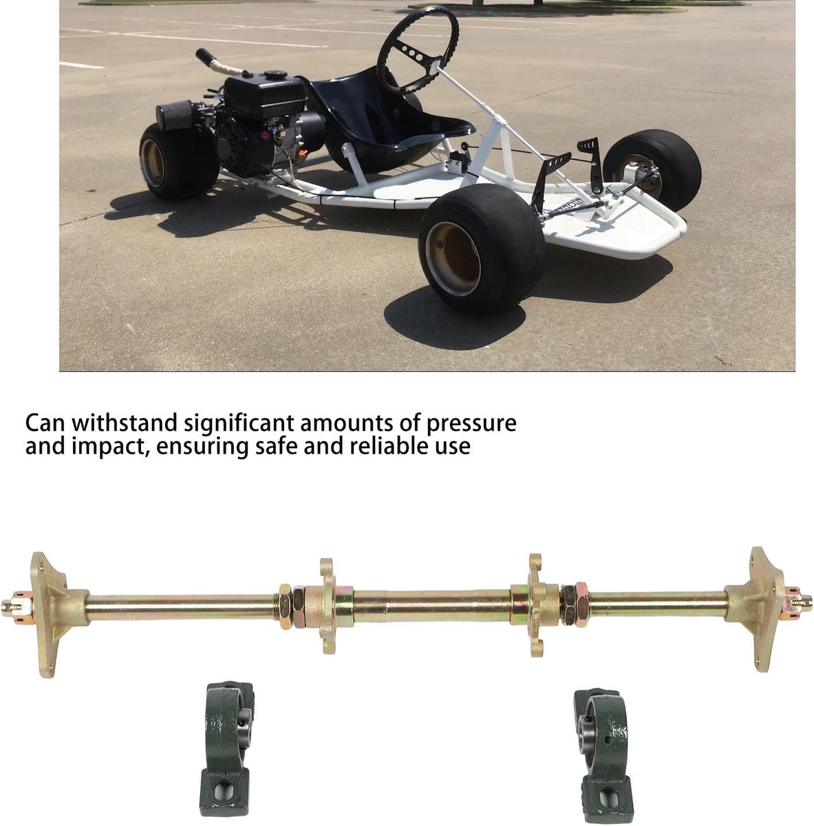 snelshoppen go kart achteras kit 24 inch as ideaal voor go karts atvs 4x4s drift trikes robuuste constructie compleet doe het zelf kit