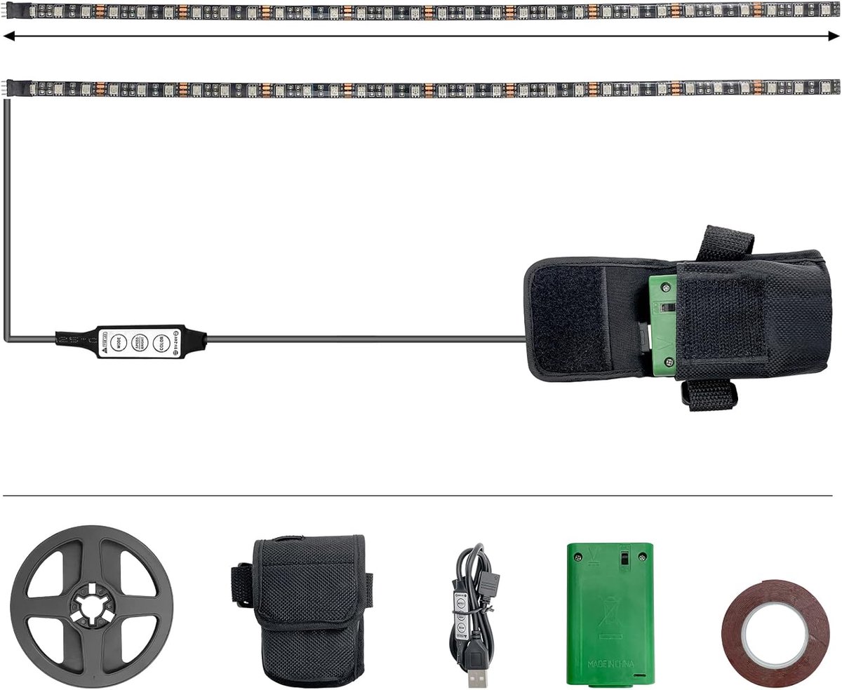 snelshoppen heldere led strip voor elektrische step meerkleurig decoratief licht veiligheidsverlichting voor nachtelijk rijden geschikt voor scoo