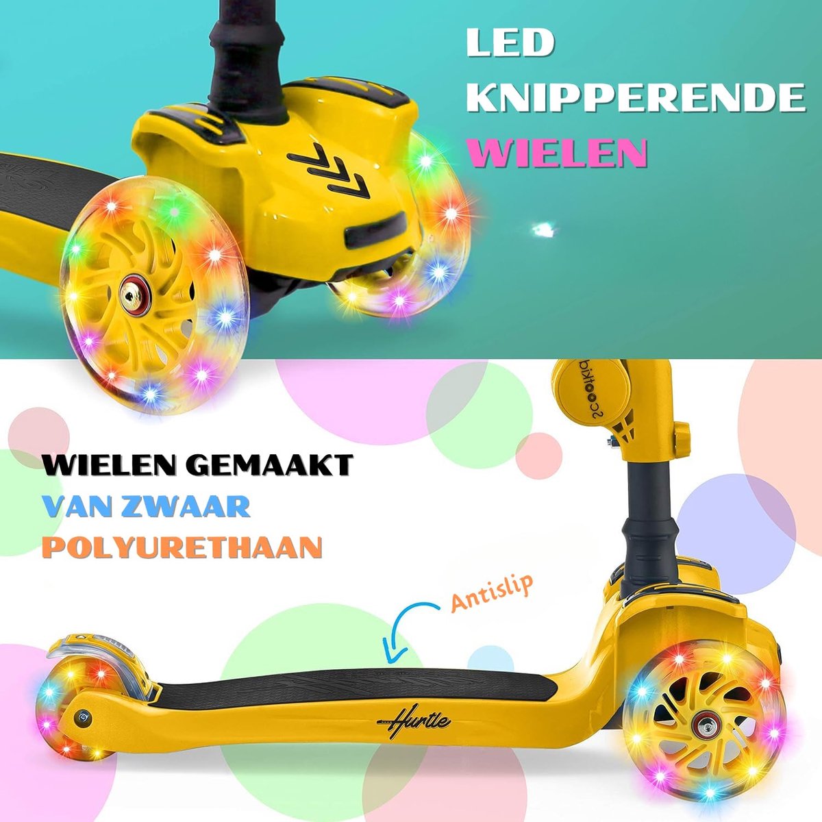 snelshoppen hurtle kinderstep 3 wiel step opvouwbare scooter verstelbare hoogte antislip platform led verlichte wielen voor meisjes jongens van