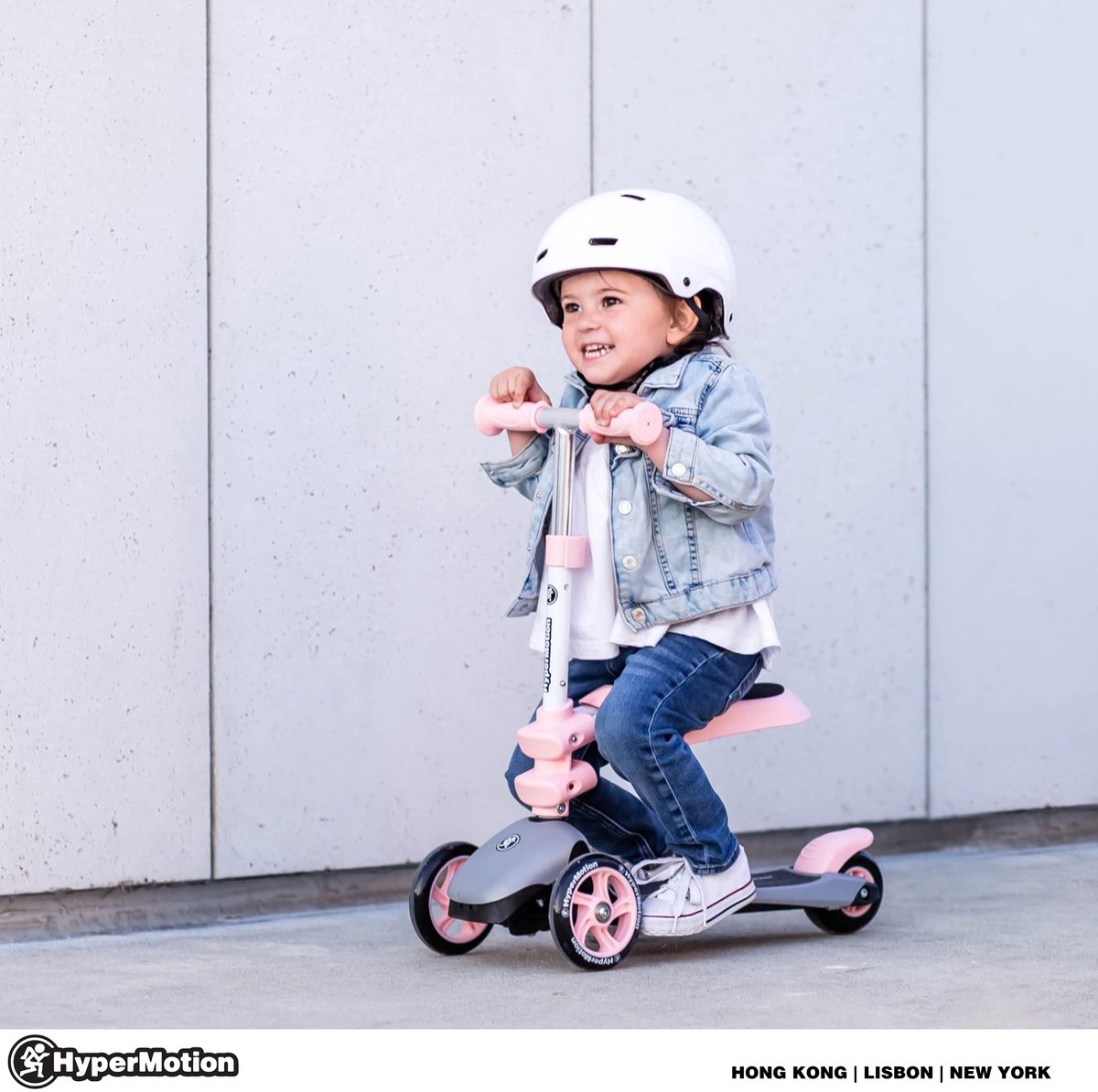 SnelShoppen - HyperMotion Kinderstep voor Kleintjes - Multifunctionele 3-in-1 Step, Kickboard en Zitplaats - Roze - Ideaal voor Meisjes en Jongens Step kopen online