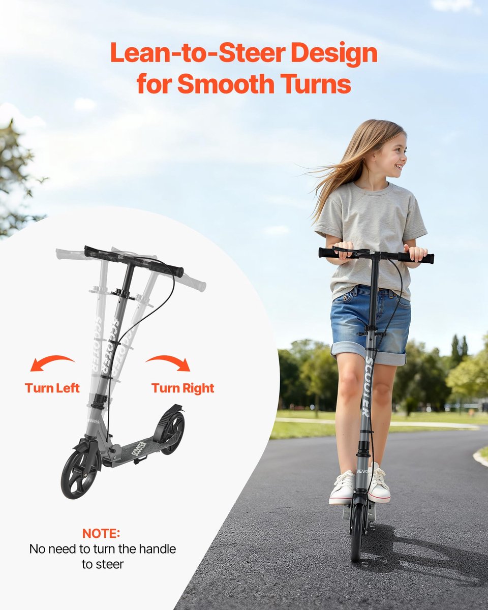 snelshoppen inklapbare scooter voor kinderen vanaf 8 jaar 2 wielen antislip stavlak in hoogte verstelbaar stuur max belasting 100 kg ideaal v